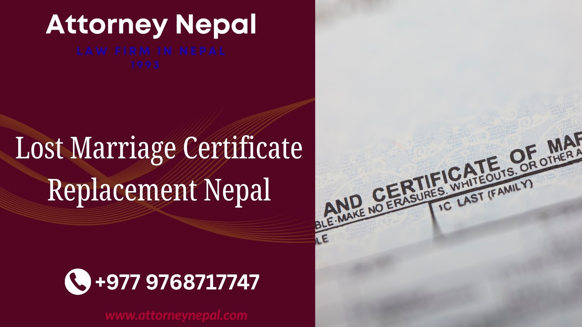 Lost Marriage Certificate Replacement Nepal